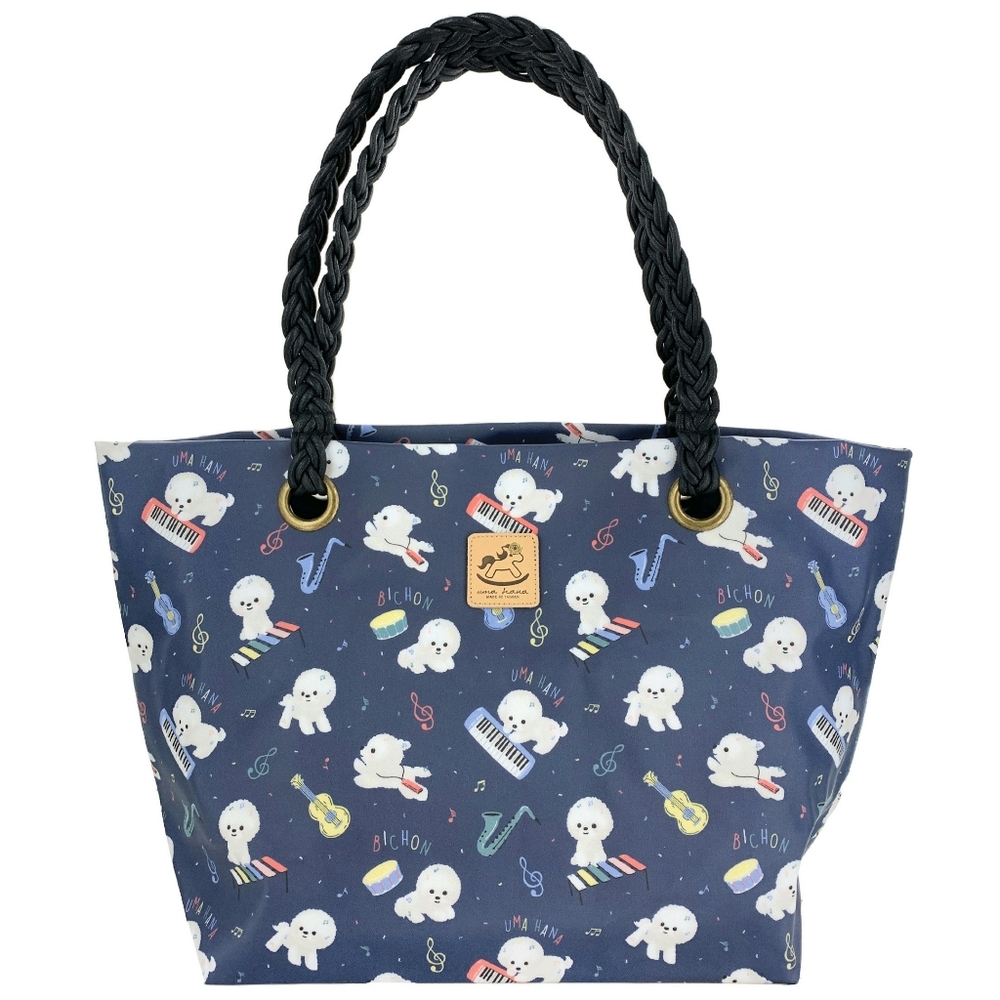 Waterproof Bichon Woven Tote Shoulder Bag